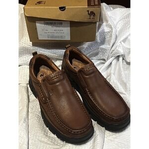 CAMEL CROWN Mens‎ Shoes Slip On Loafer Brown Leather Casual Walking Size 10